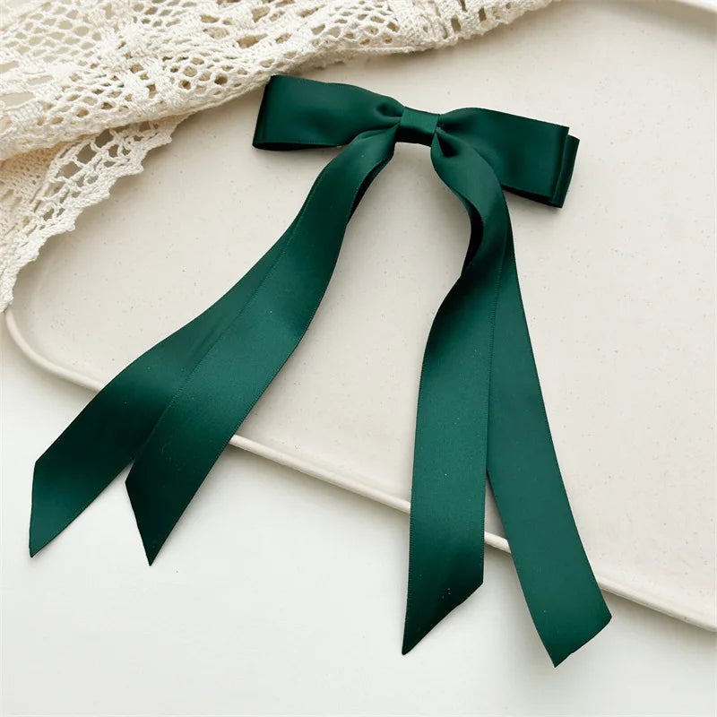 Silky Satin Bow Hair Clips