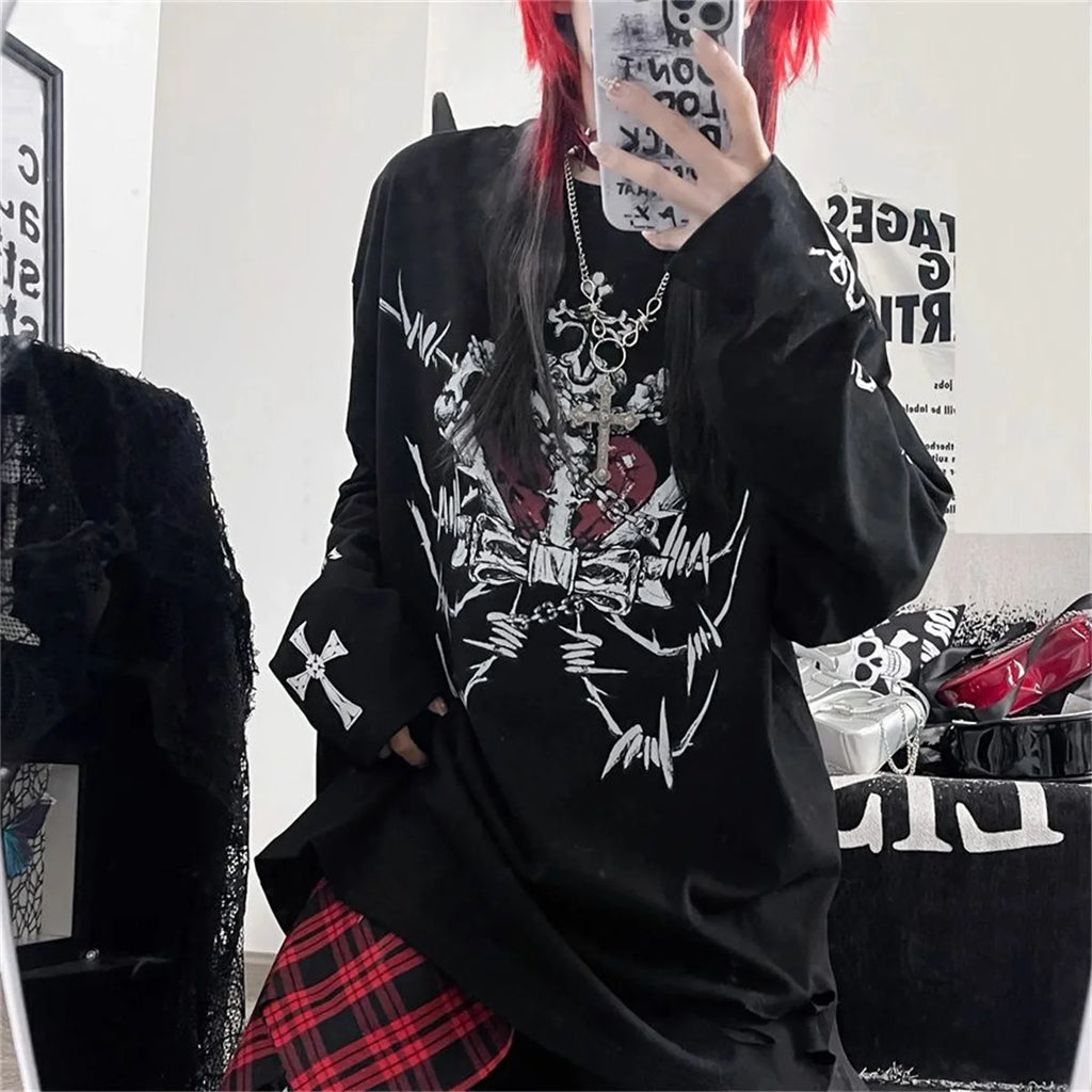 Y2K Dark Punk Long Sleeve T-shirt