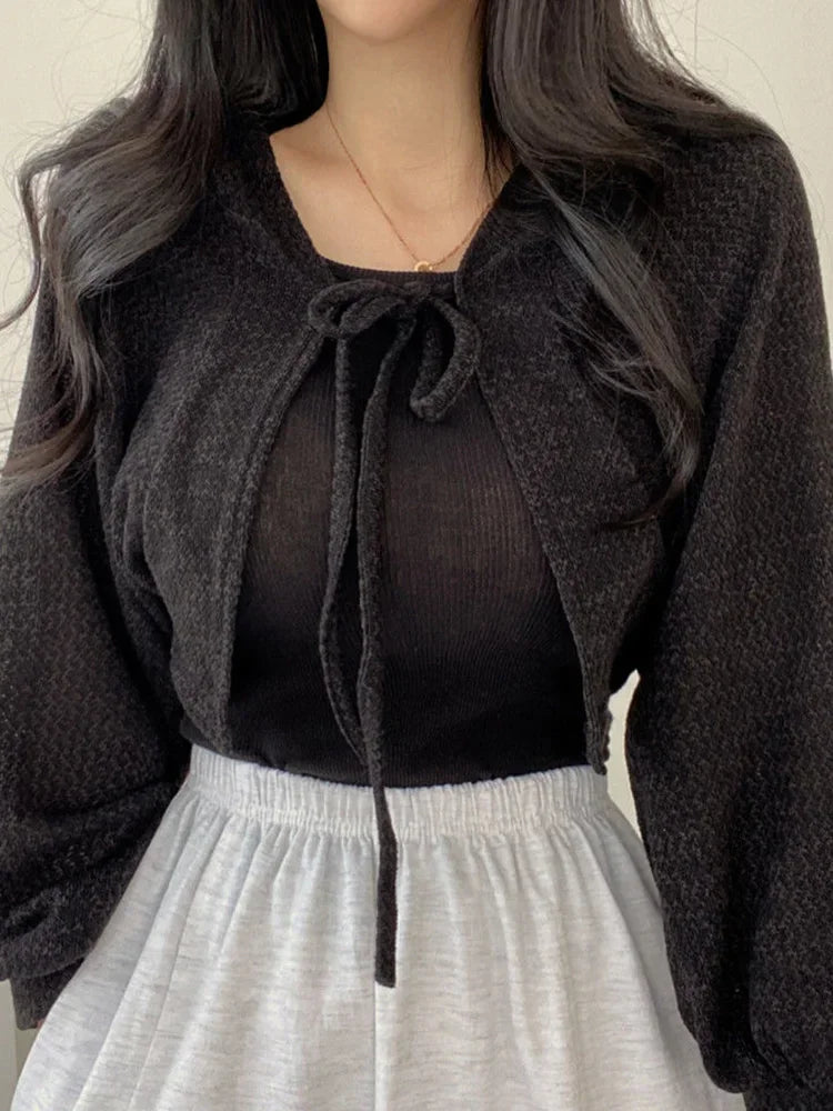 Thin White Cardigan Knitwear Jacket