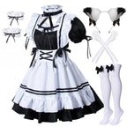 Black White Lolita Maid Costume
