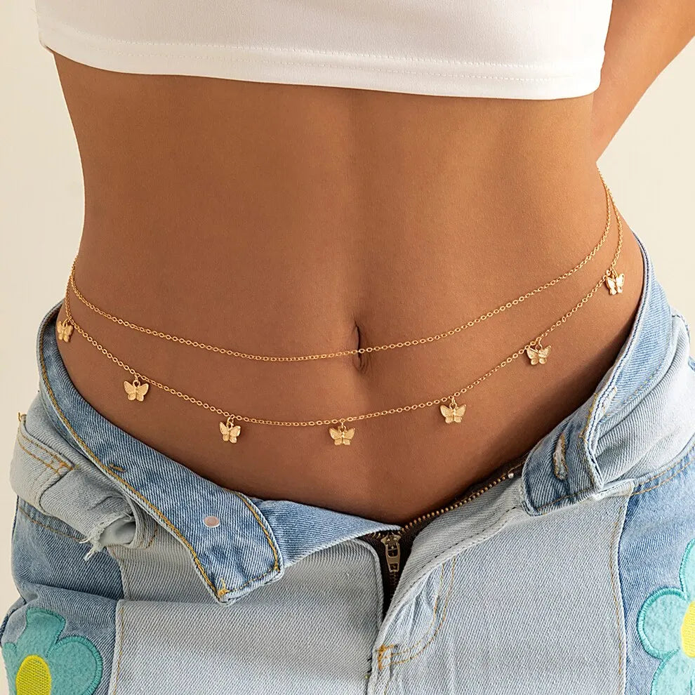 Classic Cute Butterfly Waist Belly Chain
