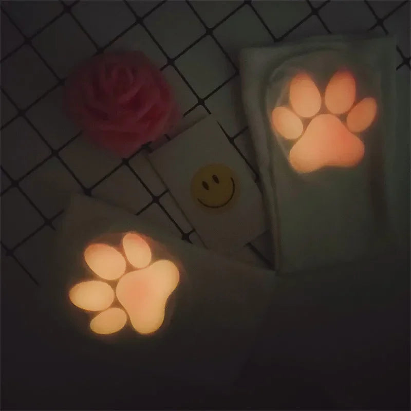 glow in the dark Cat Paw Thigh Highs