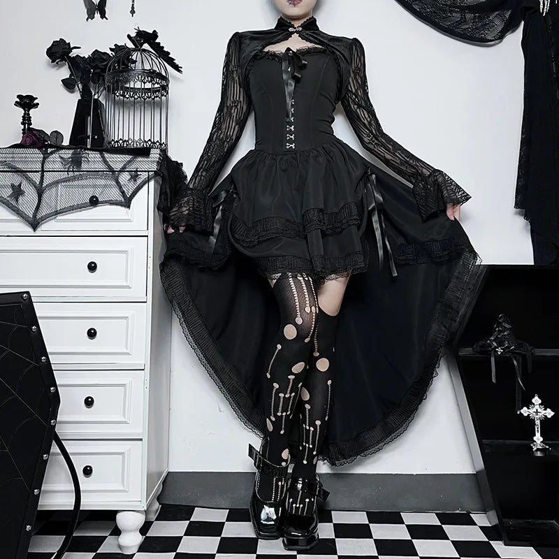 Gothic   Asymmetric Vintage Dress