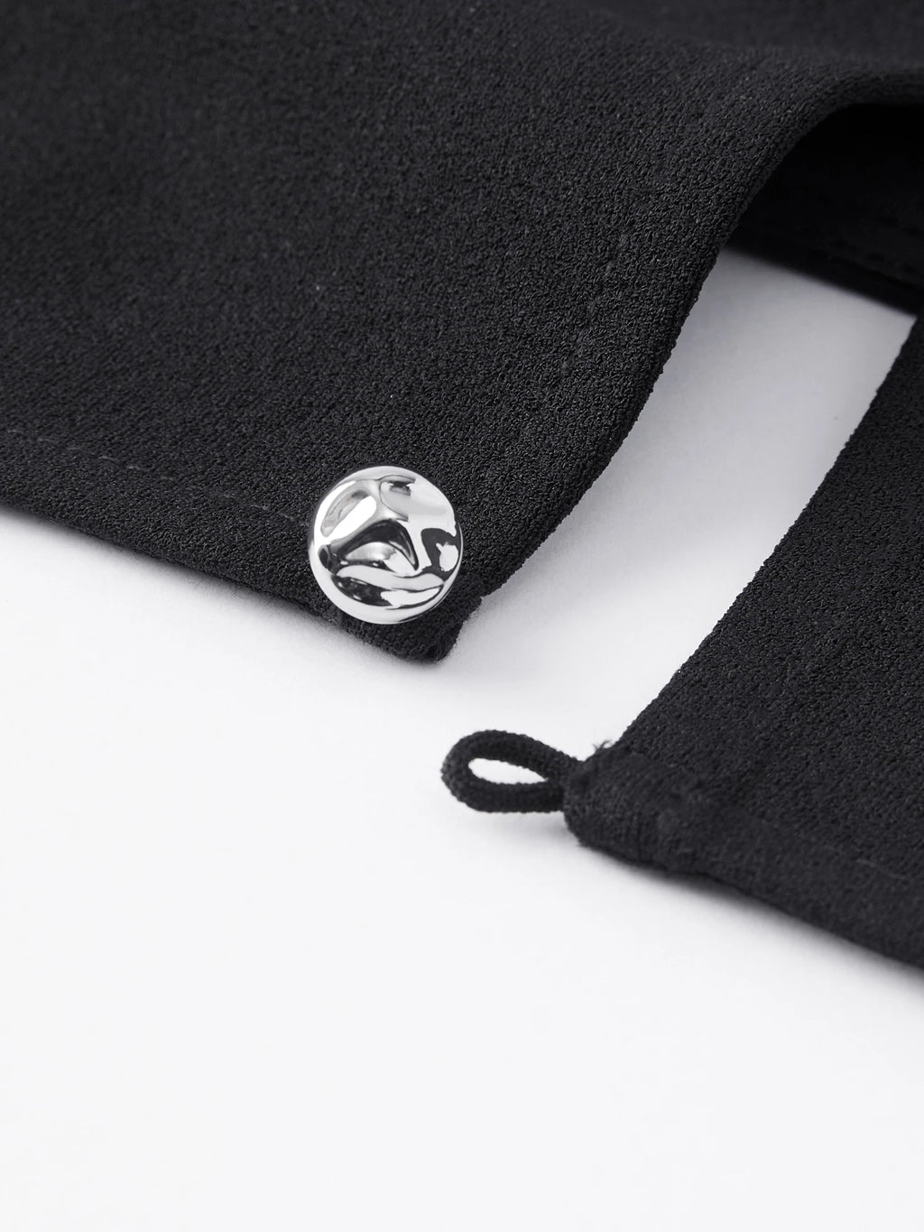 ZIQIAO French-Style Black Mini Dress