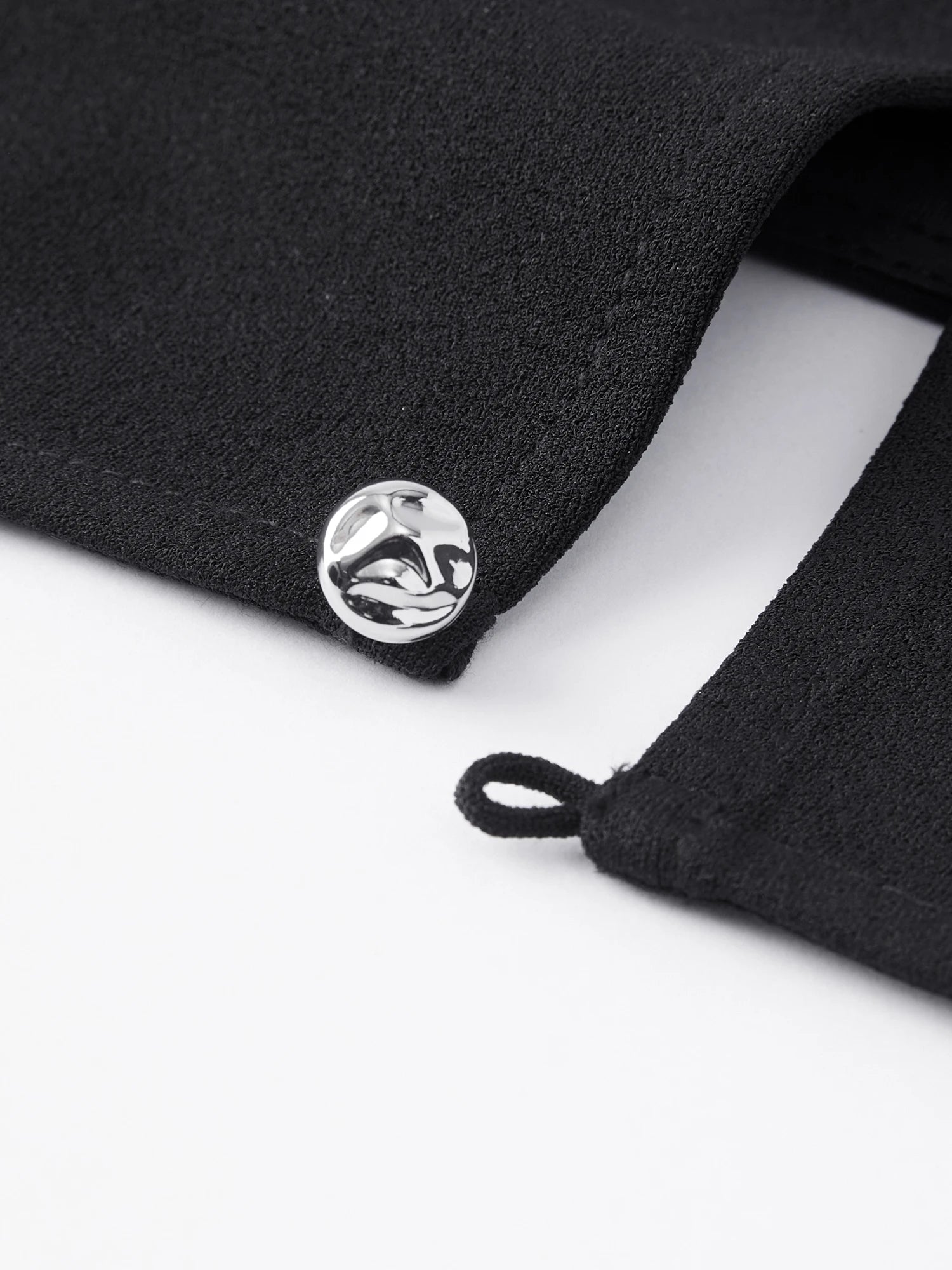 ZIQIAO French-style Black Mini Dress
