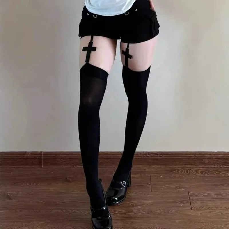 Wide-banded Velvet  Thigh High