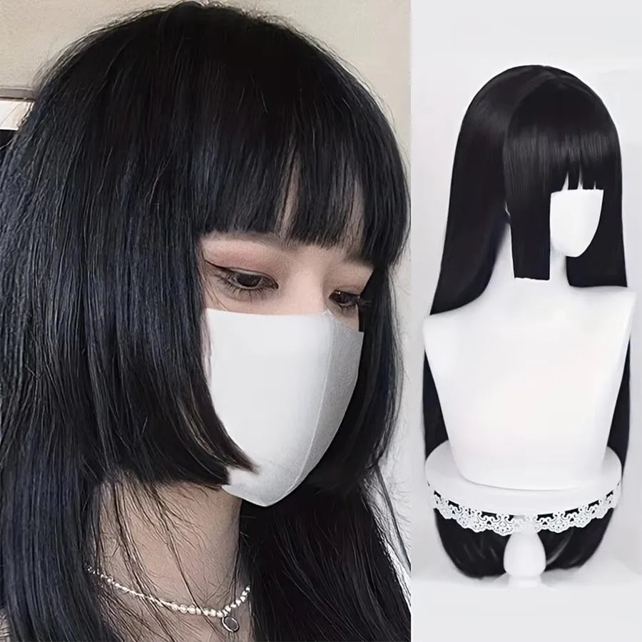 Natural Long Straight Synthetic  Wig
