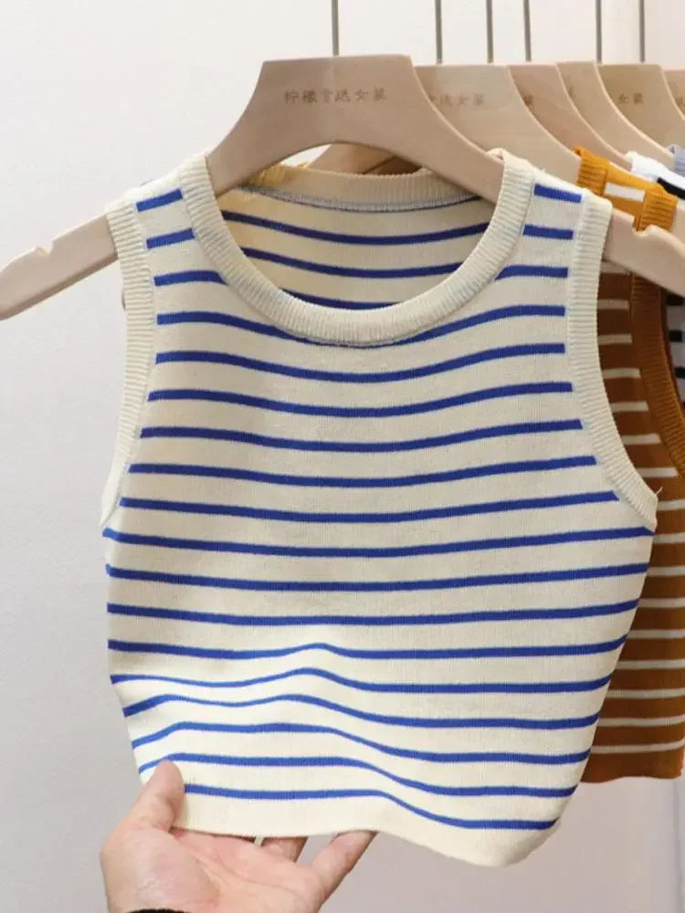 Striped  Crop Tops