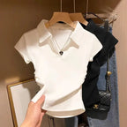 Slim  Polo  T Shirt/Crop Top