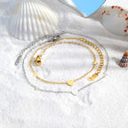 Stainless Steel Heart Anklets