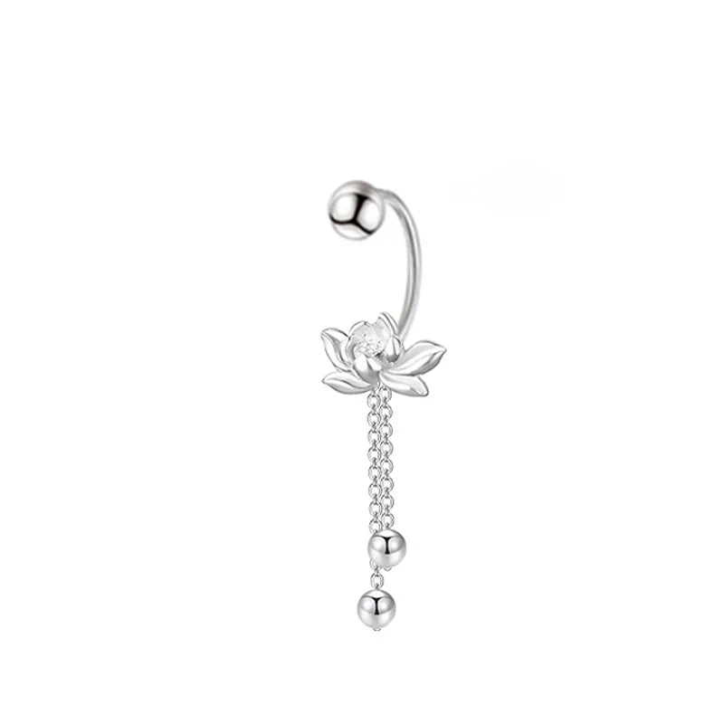 925 Sterling Silver Lotus Earrings