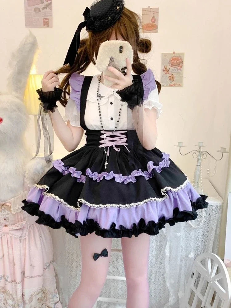 Japanese Kawaii Lolita Strap Skirt