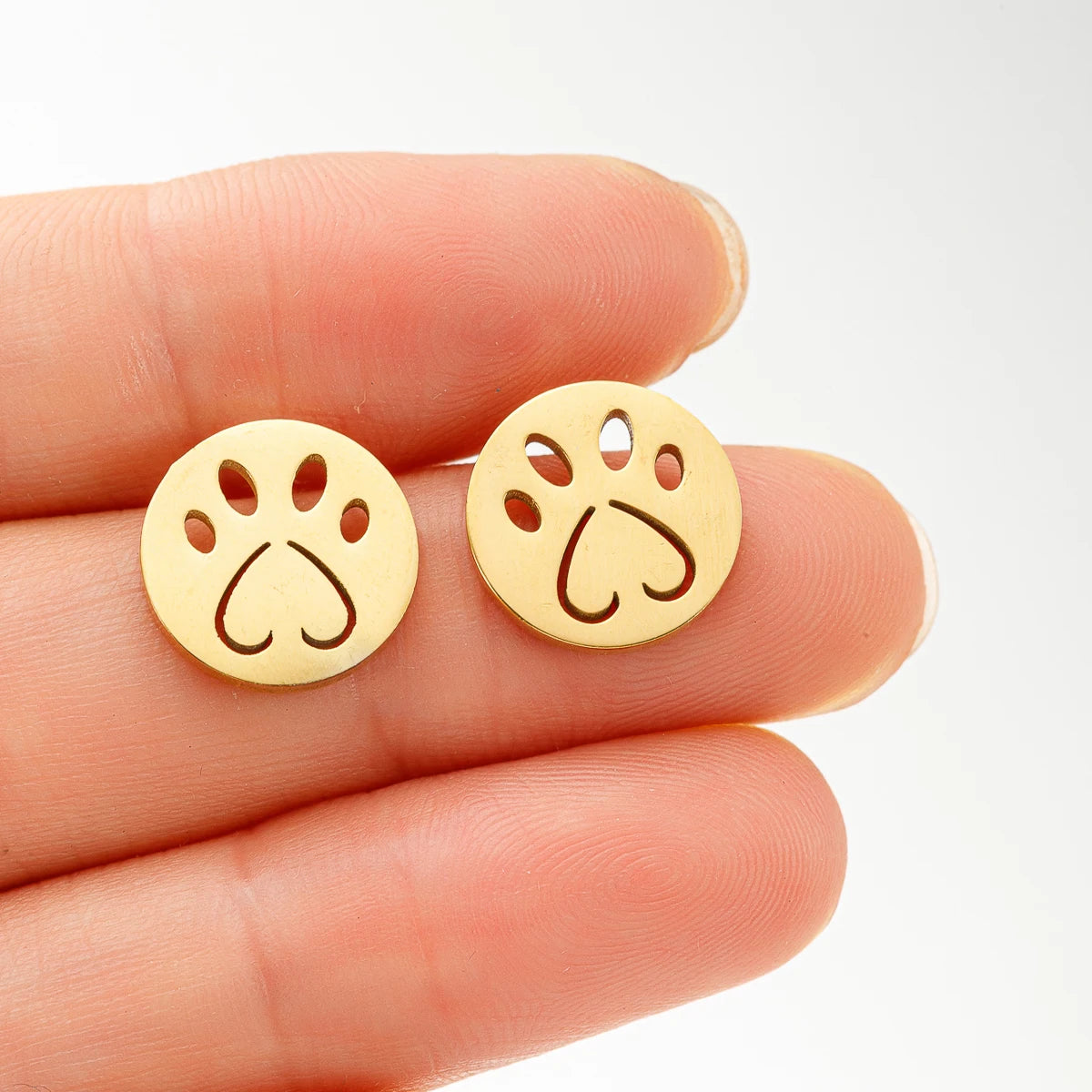 Cute Tiny Dog Paw  Earrings