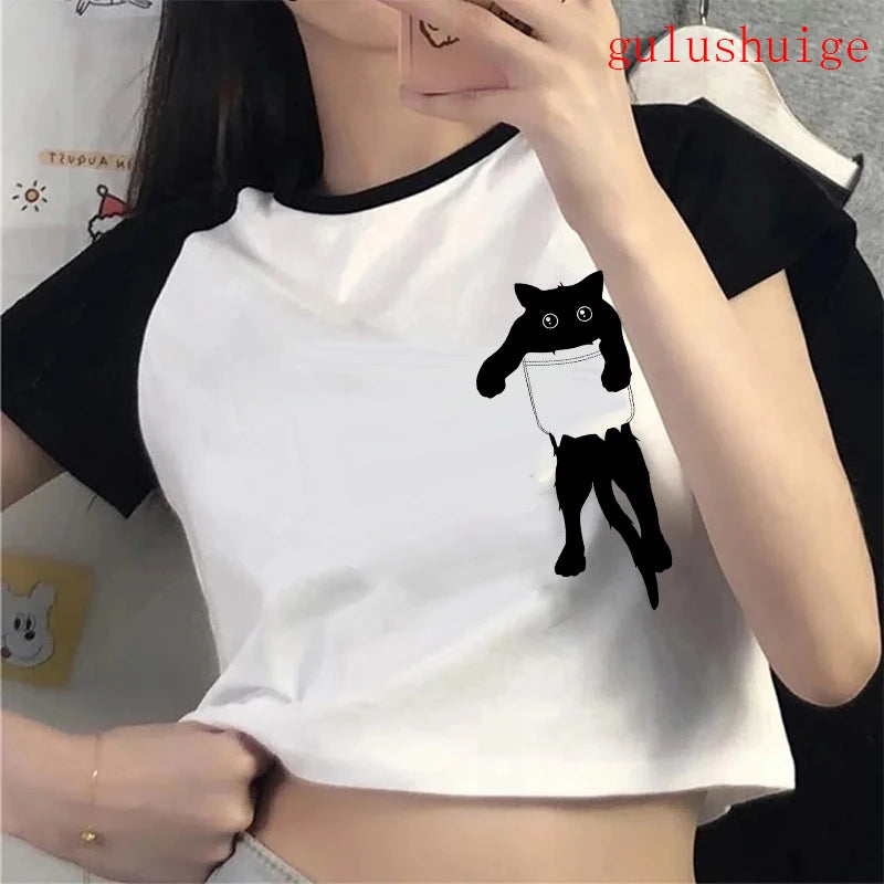 Funny Cat  Crop Top