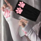 Cute Silicone Cat Paw Pads Arm Warmers
