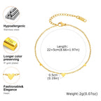 Stainless Steel Heart Anklets