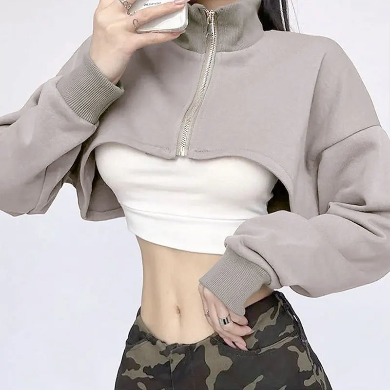 Turtleneck Long Sleeve Coat T-shirt