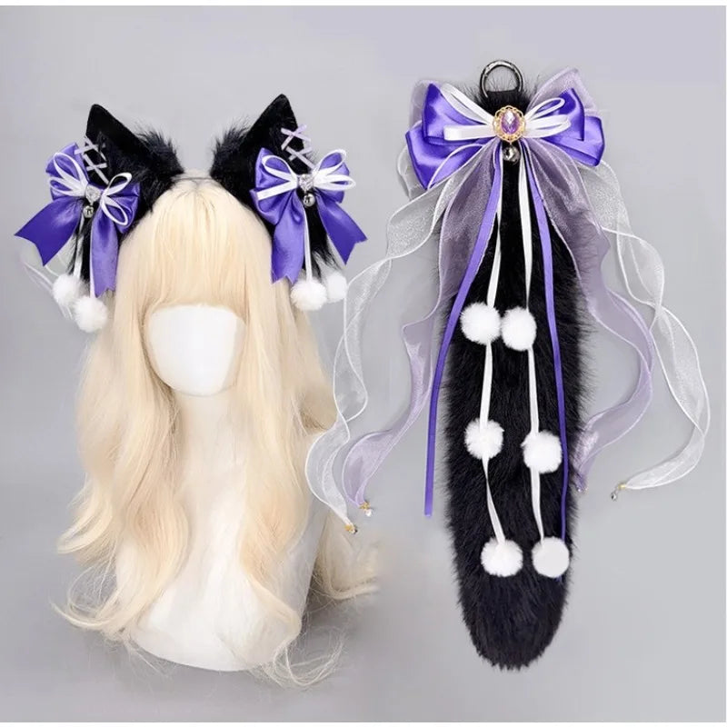 Lace Bow  Cat Ears