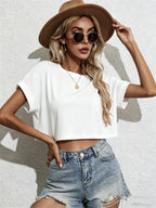 Casual Daily Basics Crop Tee Shirt