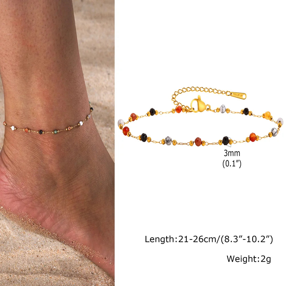 Stainless Steel Heart Anklets