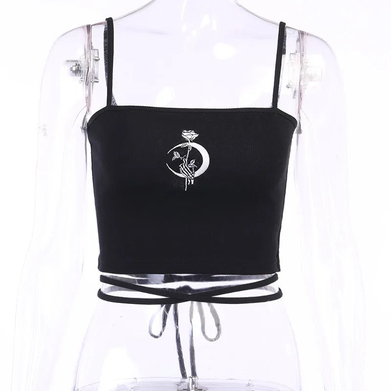 Gothic  Sleeveless Crop Top