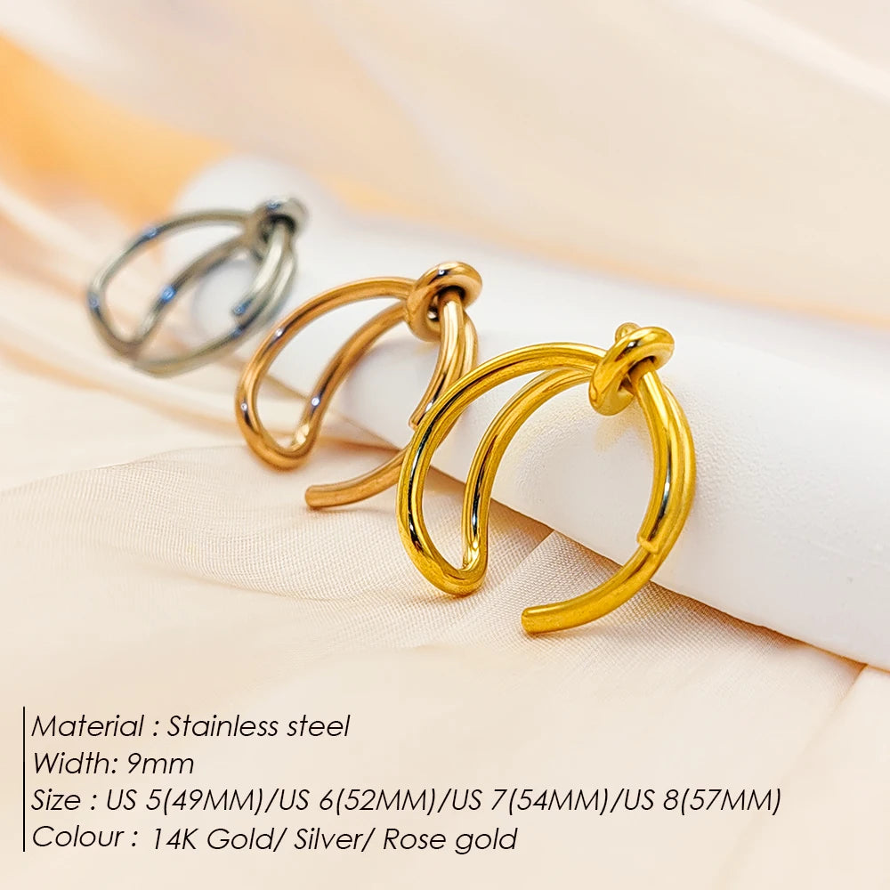 eManco Minimalist Style Knot Ring