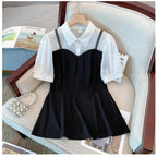 Elegant Blouse  Fake Two-piece