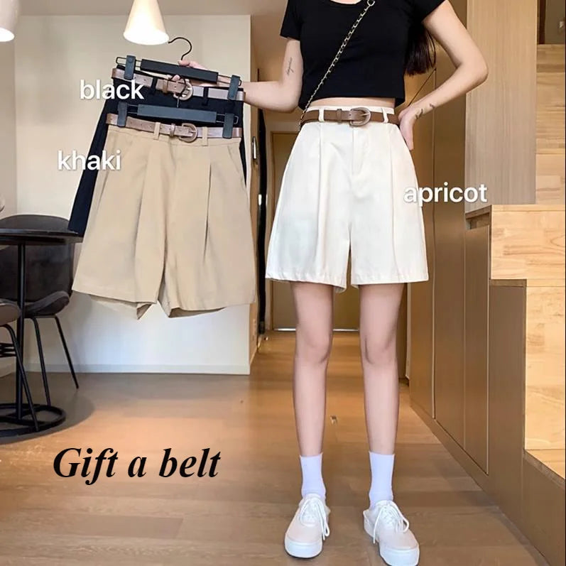 High Waist  Workwear Shorts