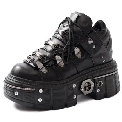 Punk  Lace-Up Ankle Bots