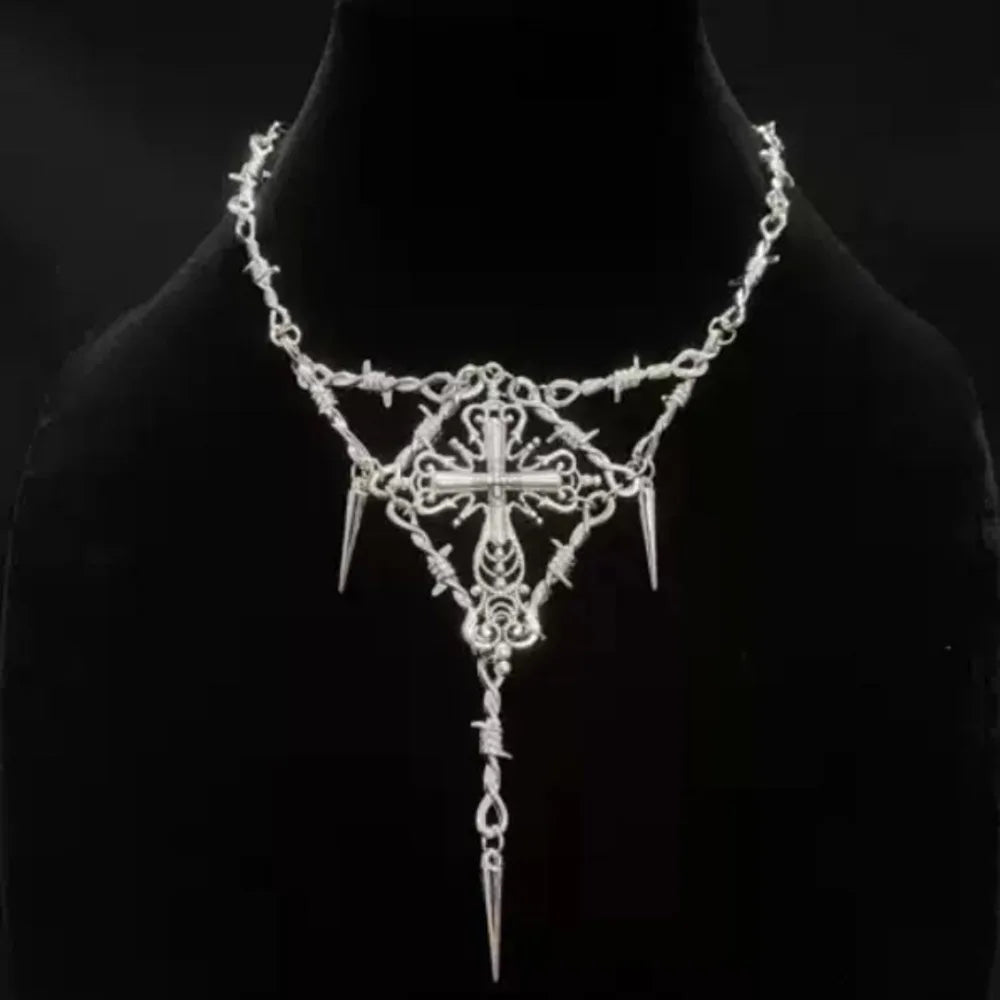 Y2k Gothic Cross Necklace