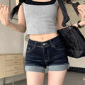Retro Roll Up Denim Shorts