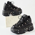 Punk Lace-Up Ankle Boots