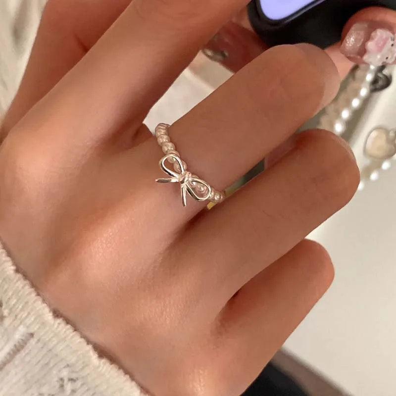 Pearl Bowknot Ring