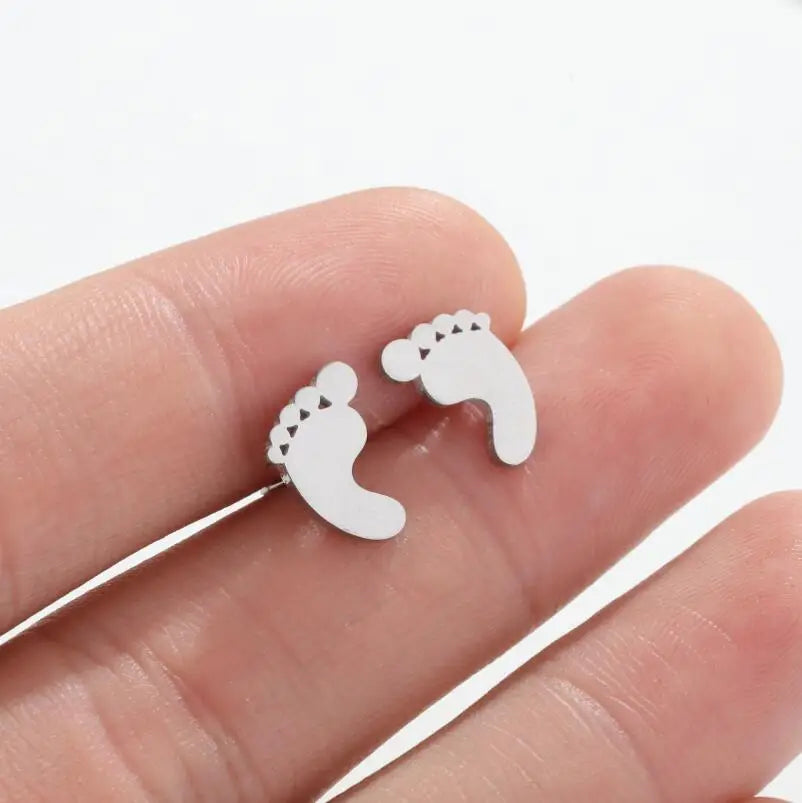 Cute Tiny Dog Paw Earrings