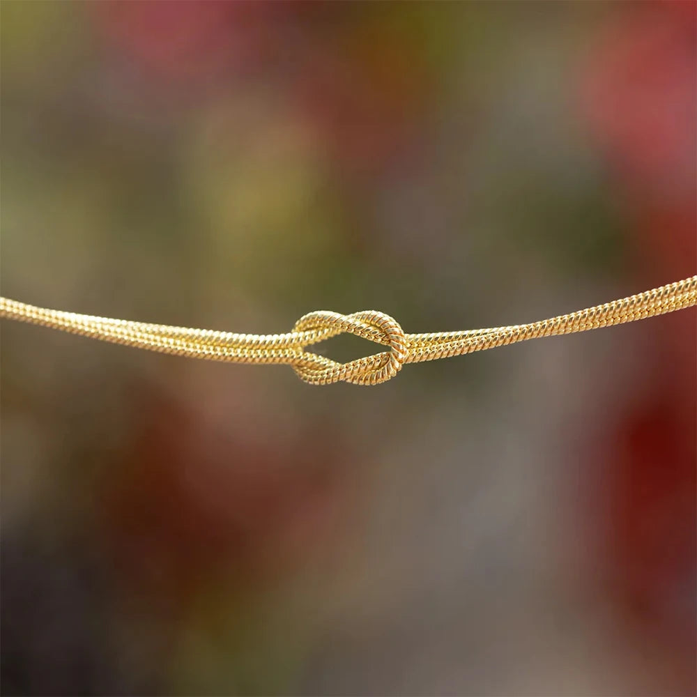 EMancoStainless Steel Gold Plated Knotted  Bracelets