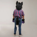 Purple Black Long Fur Husky/Wolf Fursuit Head/Paws/Tail