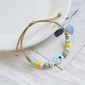 Simple Colorful Ceramic Fish Beaded Bracelet