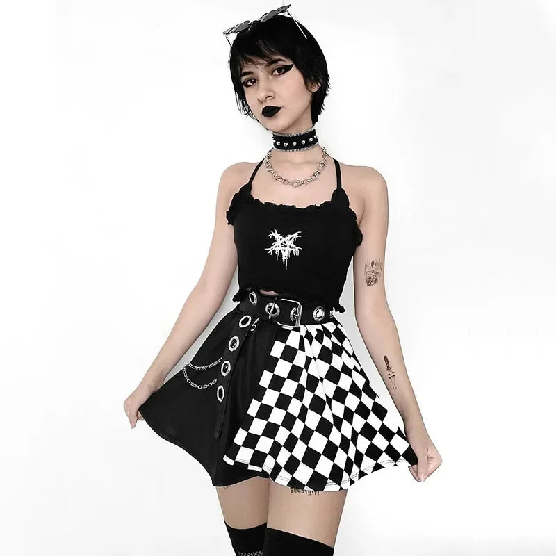 Harajuku Plaid High Waist Skirt