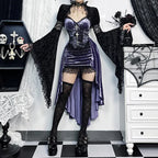 Goth Dark Gorgeous Victoria Velvet A-line Dress