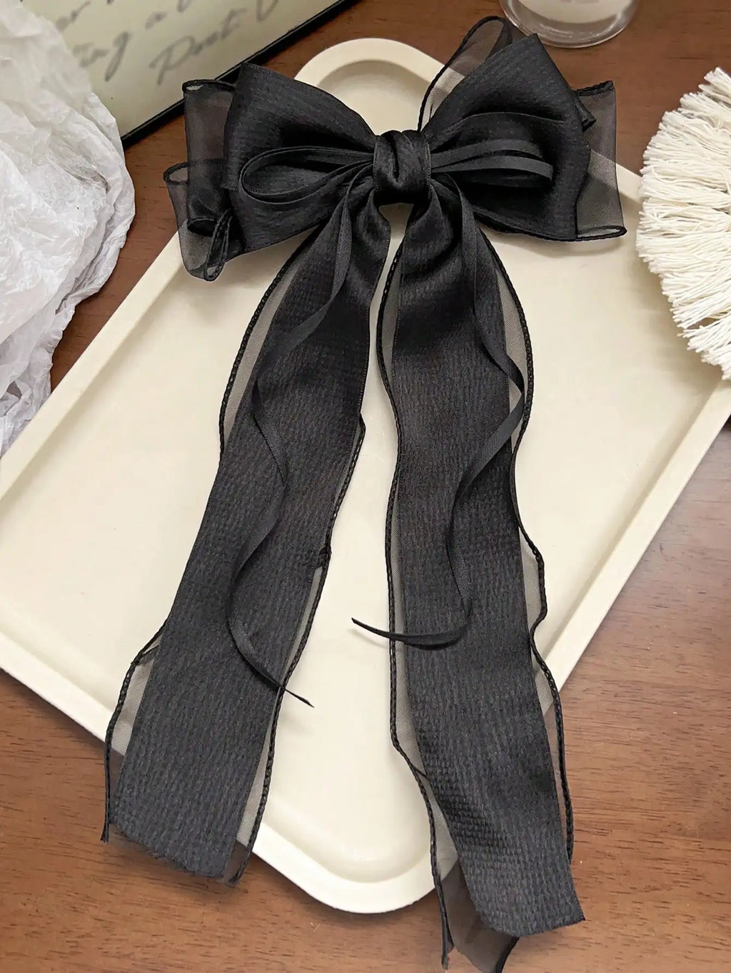 Lace Bow Ribbon Spring Hair Clip