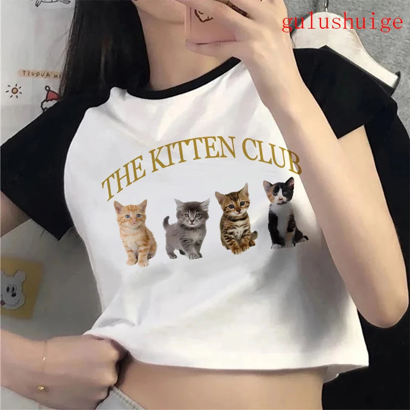 Funny Cat  Crop Top