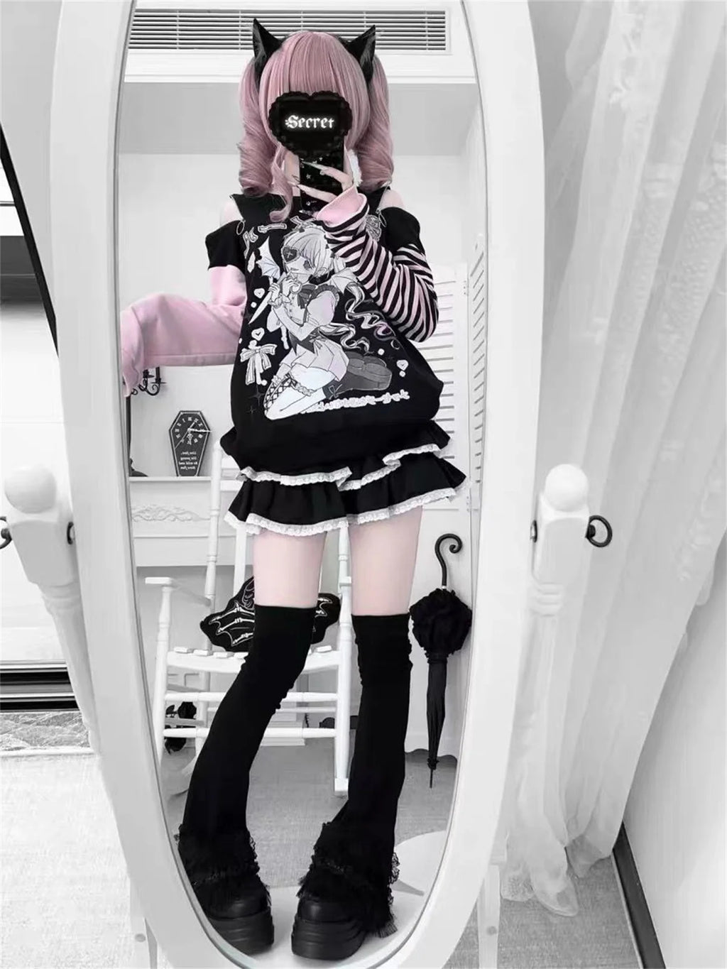 Y2k  Grunge Sweatshirt Zipper Hoody