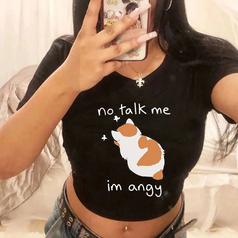 Funny Cat  Crop Top