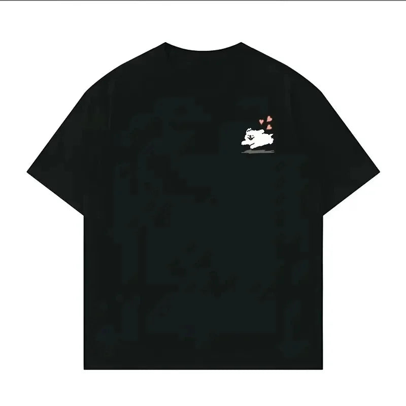 Y2K Hello Kitty C Simple Loose Sleeved T-shirt