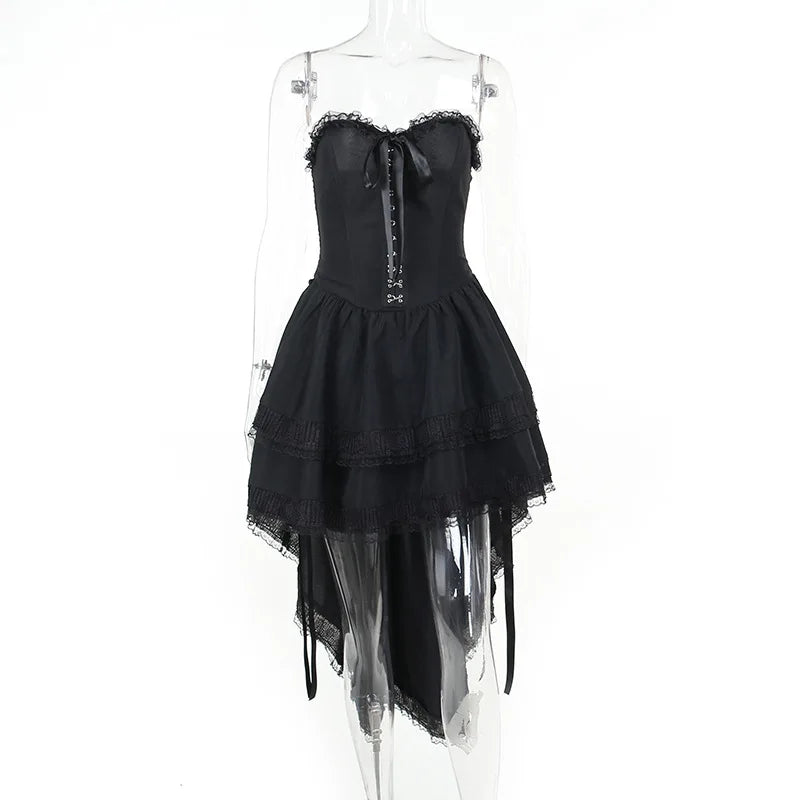 Gothic   Asymmetric Vintage Dress