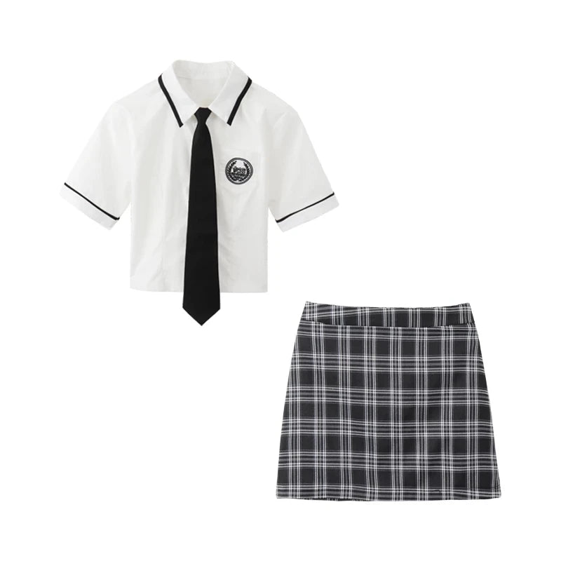 Two-piece Set Japanese Korean Style College School Costume
