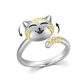 Cute Cartoon Cat Spinning Ring