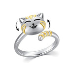 Cute Cartoon Cat Spinning Ring