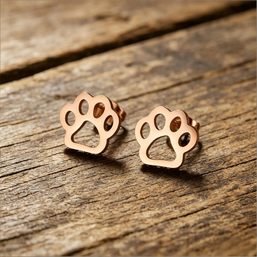 Cute Tiny Dog Paw Earrings