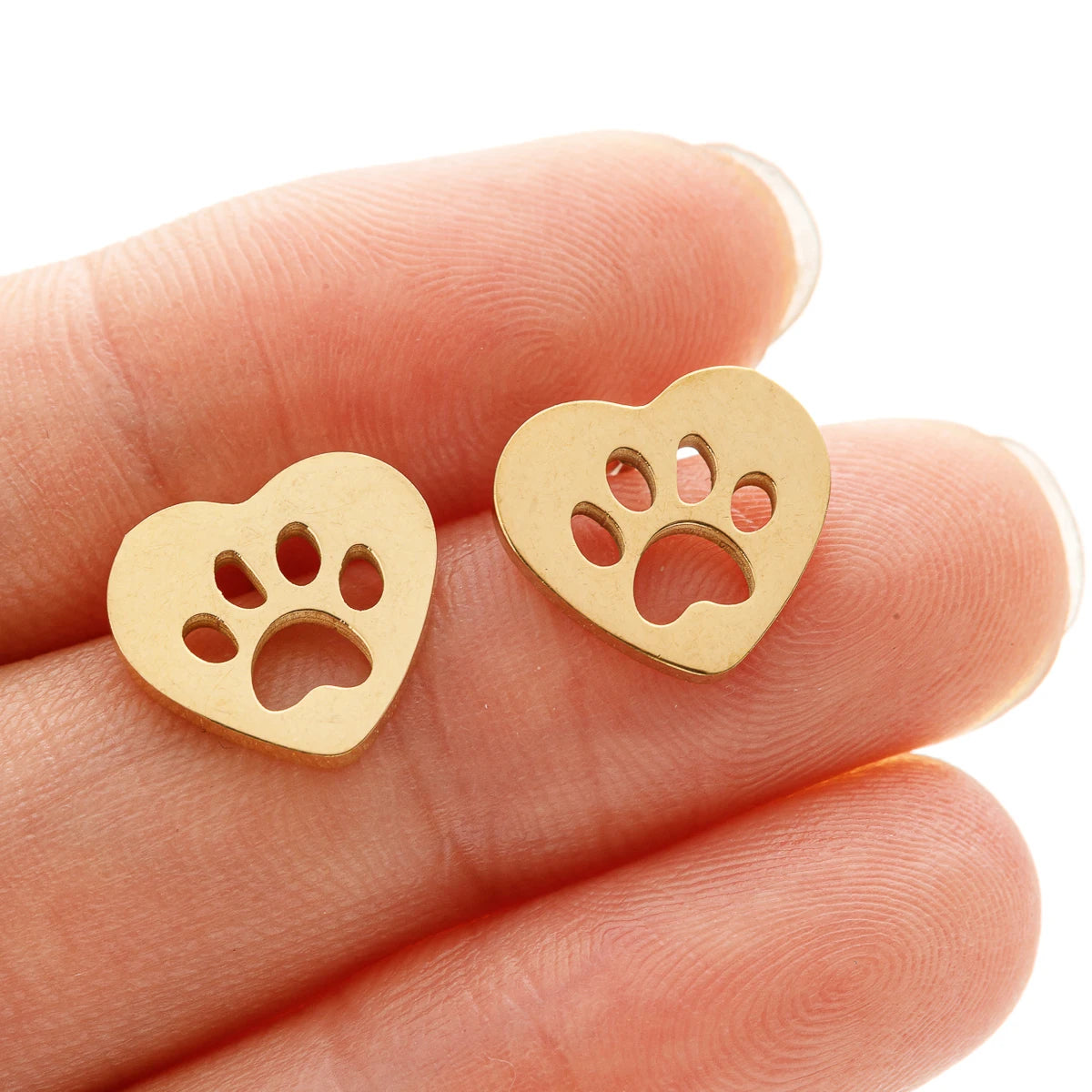 Cute Tiny Dog Paw  Earrings